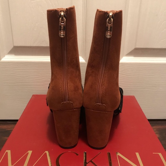 NIB Mackin J Vintage Style Boots Camel/Black - Picture 5 of 8